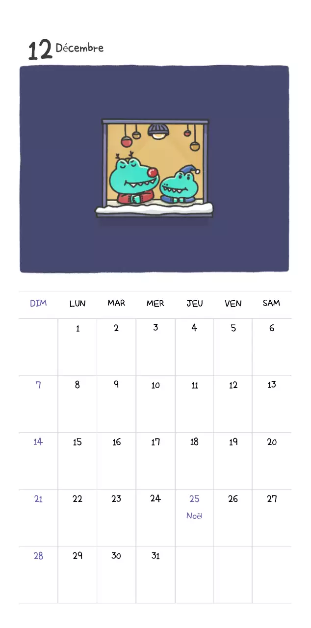 Un calendrier avec un concept d'illustration Ago mignon