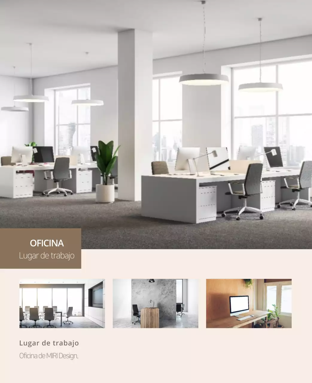 Calendario interior minimalista beige