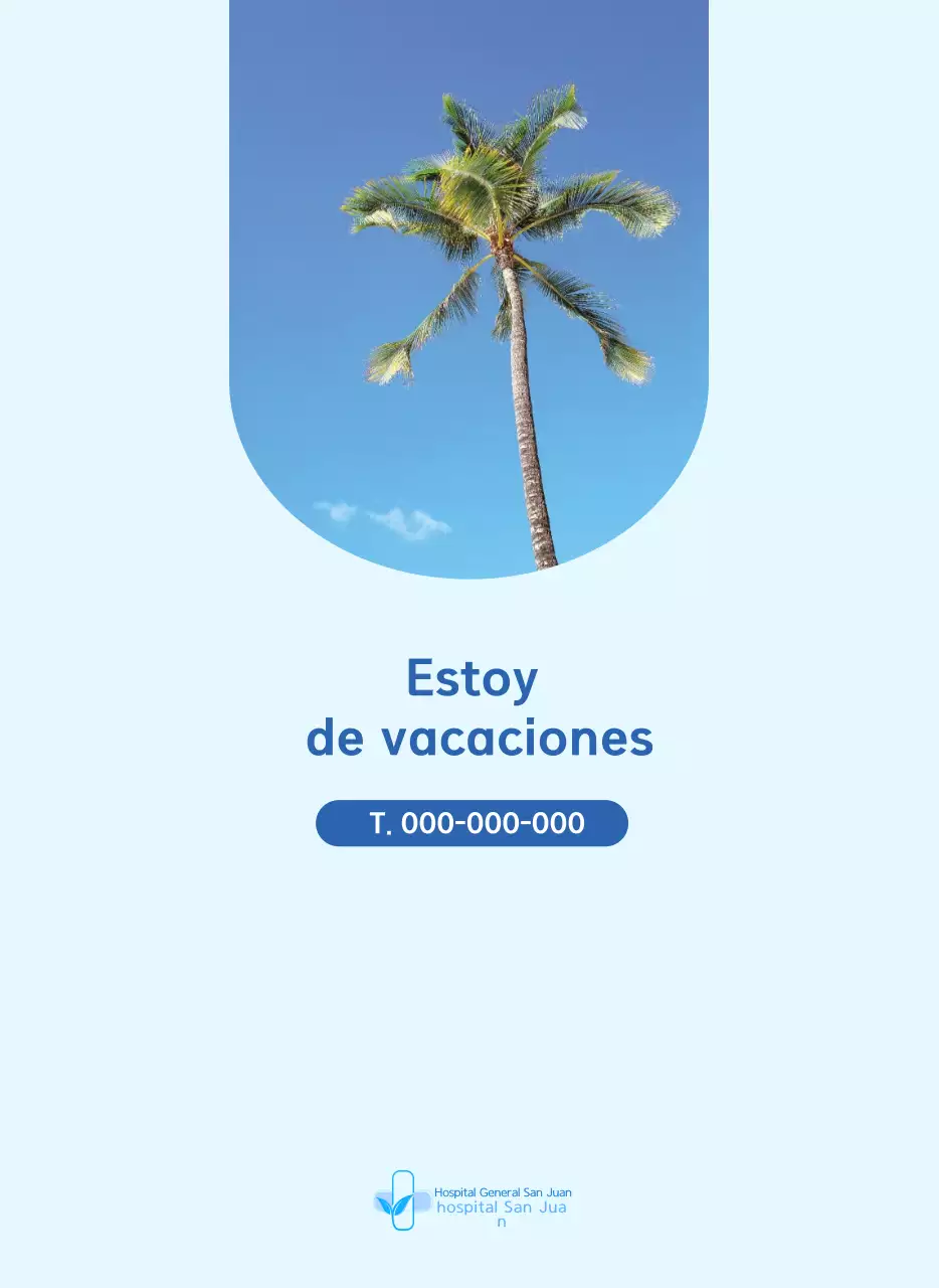 Calendario del Hospital Moderno Azul