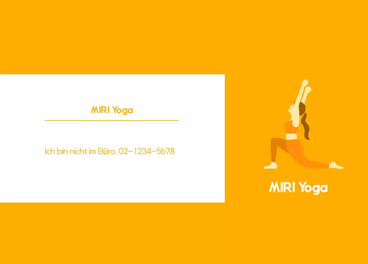 Orange Minimalistischer Yoga-Aktionskalender