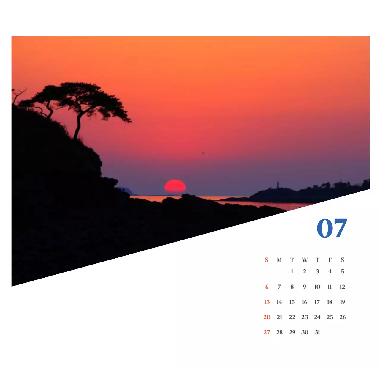 Calendrier hospitalier moderne bleu