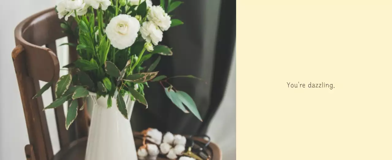 White clean botanical nature calendar