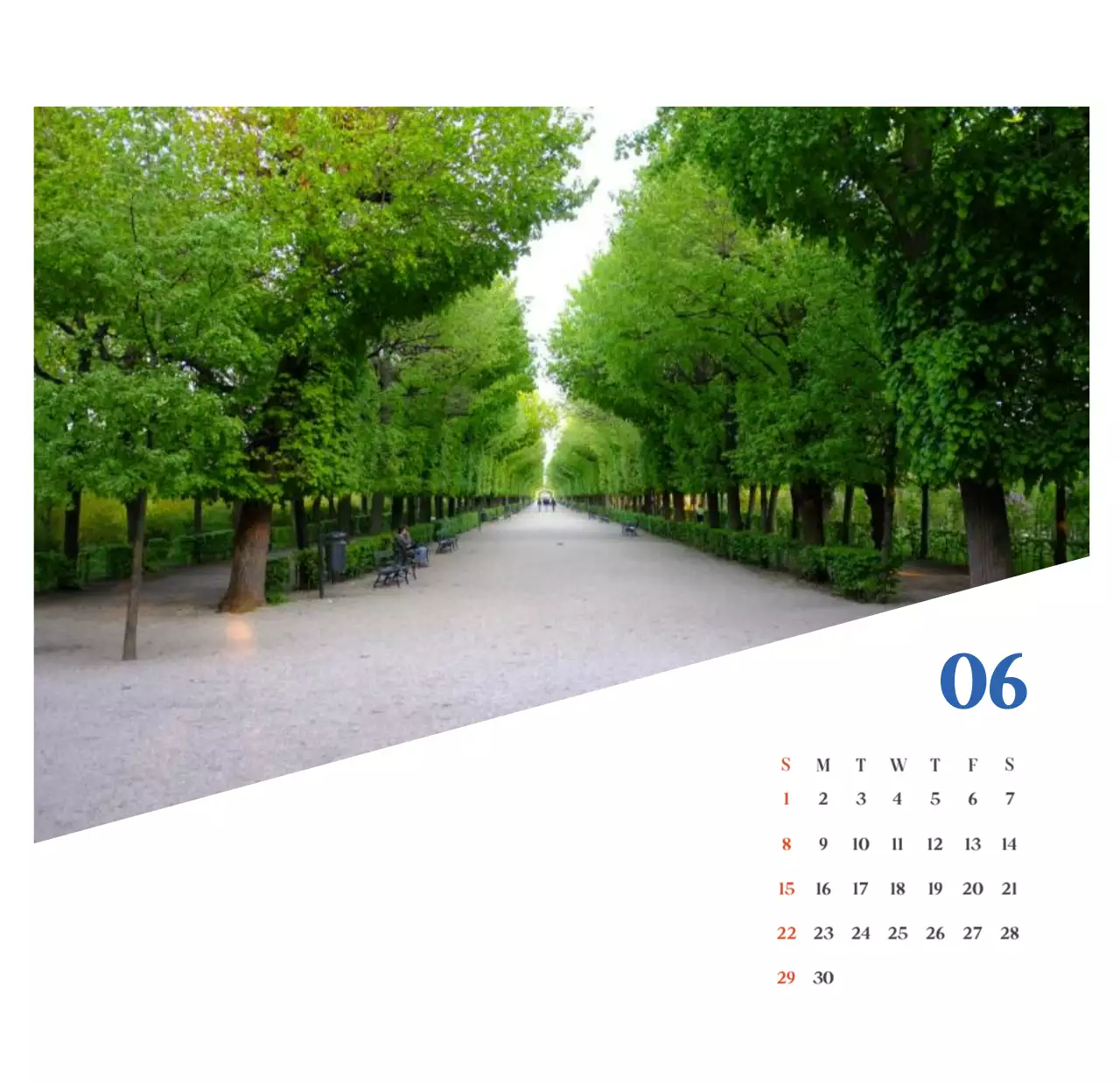 ブルーモダン病院カレンダー