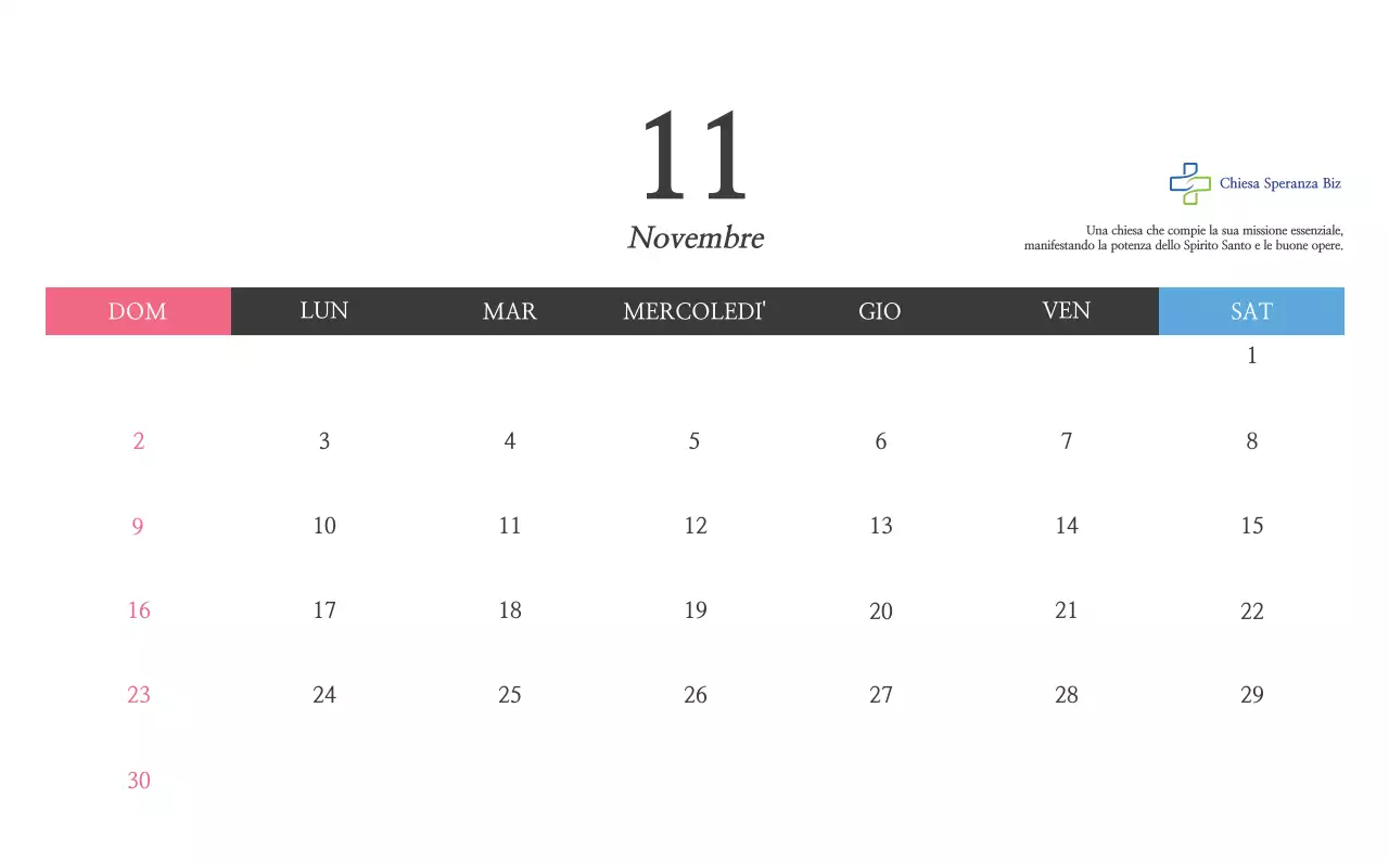 Promozione della chiesa biblica in calligrafia semplice