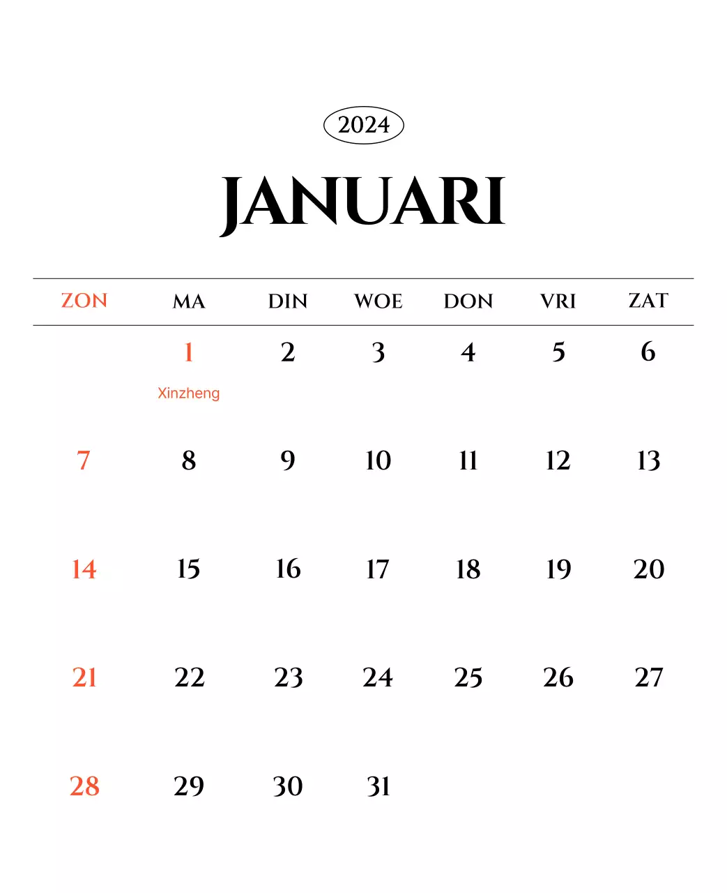 Eenvoudige kalender met zwart-wit emotionele reisfotografie concept