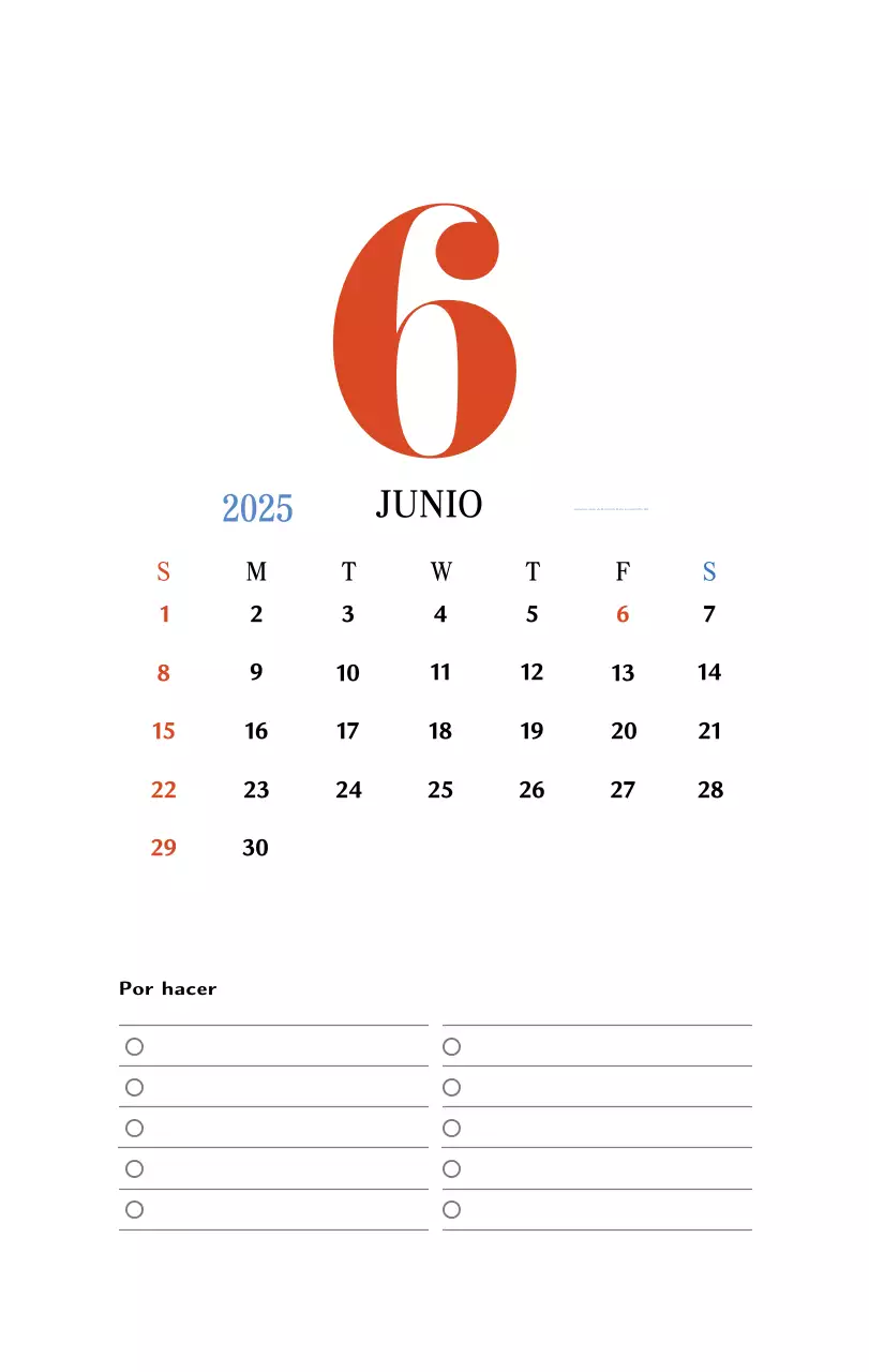 Calendario retro concept memory en rojo