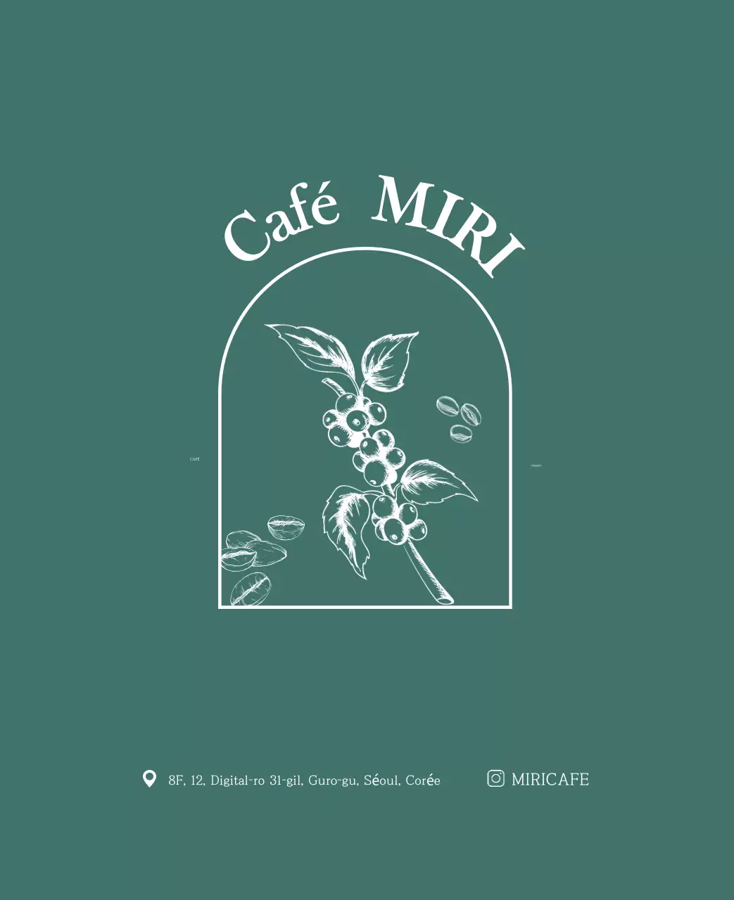 Un calendrier moderne pour les cafés avec des recommandations sur la boisson du mois.