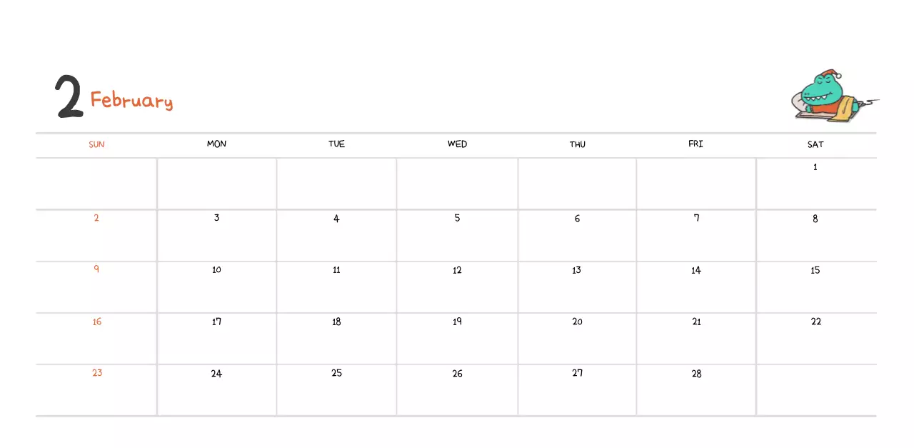 A calendar with a cute Argo illustration concept