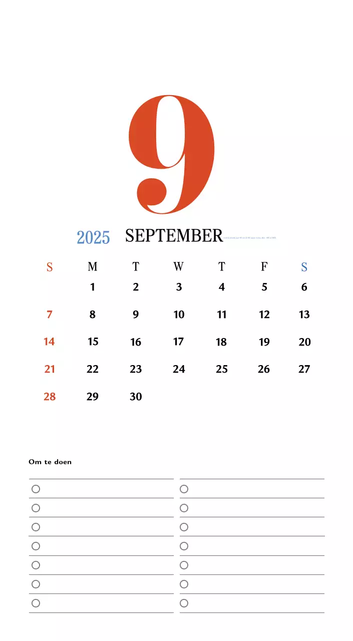 Retro concept memory kalender in rood