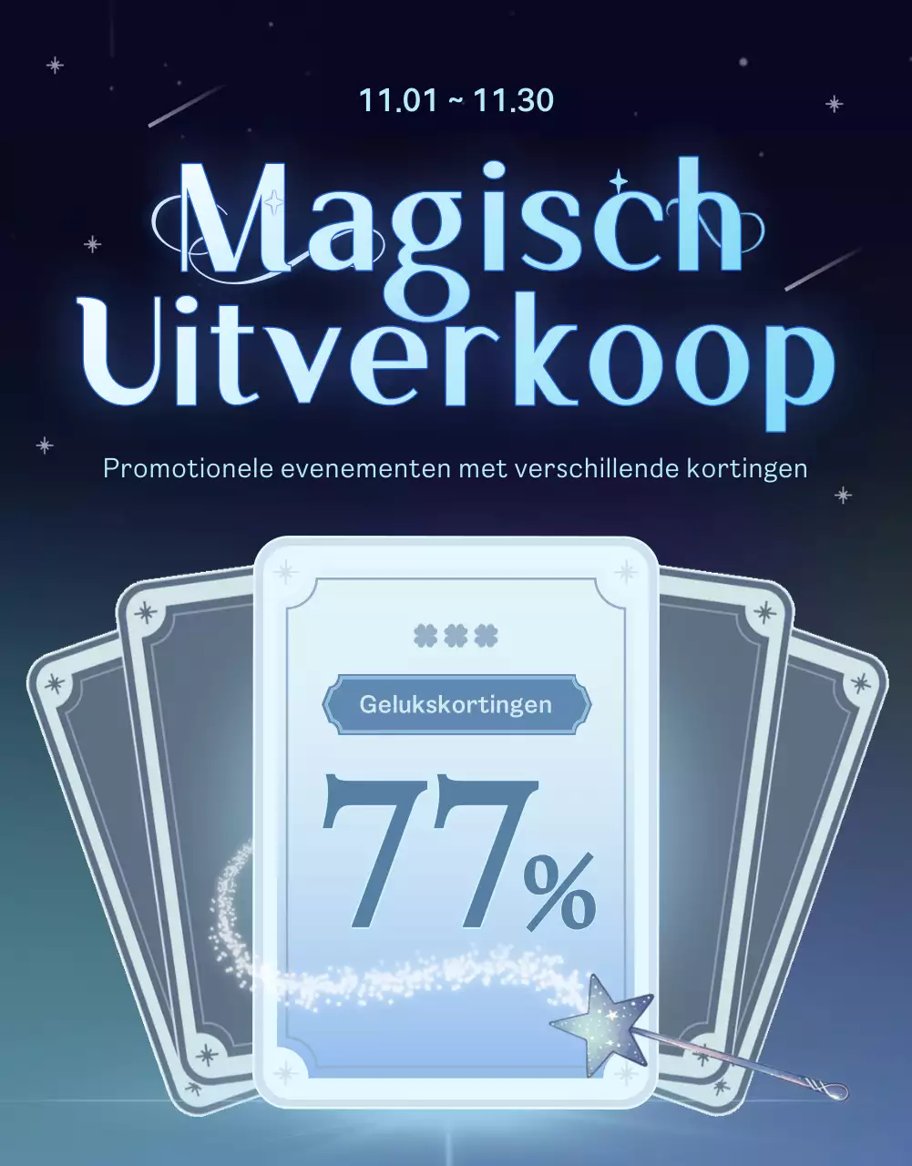 Promoot een Black and Blue Fantasy coupon evenement