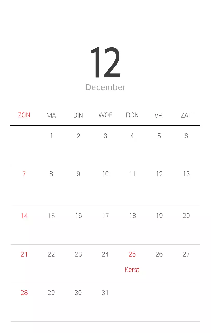 Witte schone botanische natuurkalender