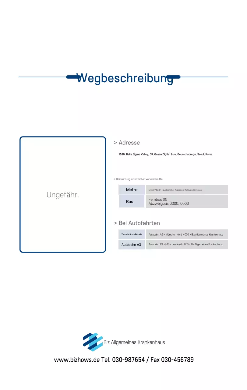 Marineblauer einfacher Krankenhaus-Werbekalender