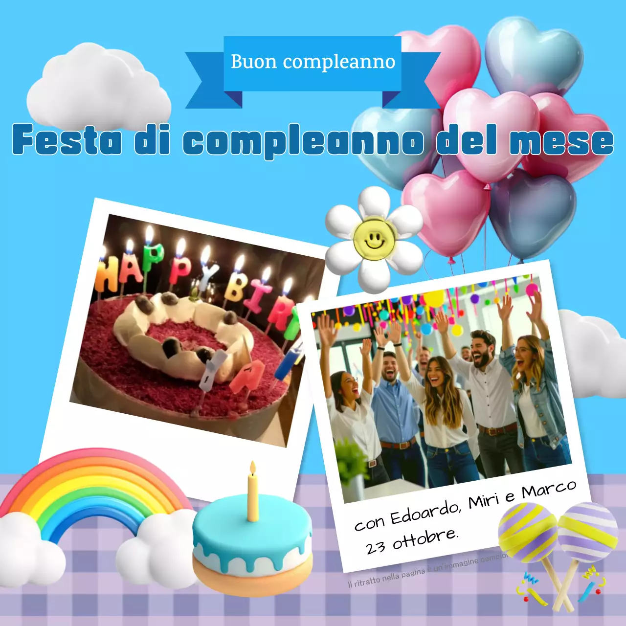 Un compleanno in azzurro