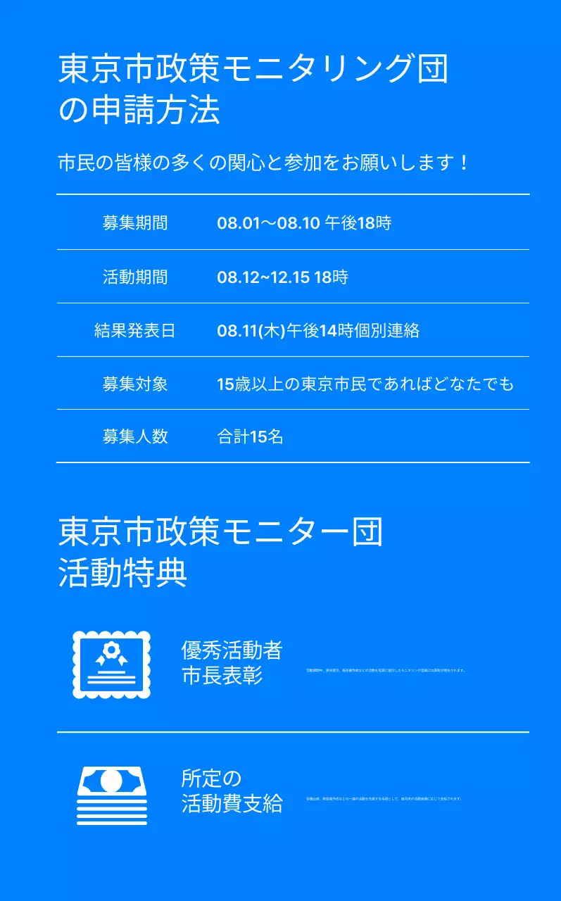 ブルーモダン政策モニター団募集広報