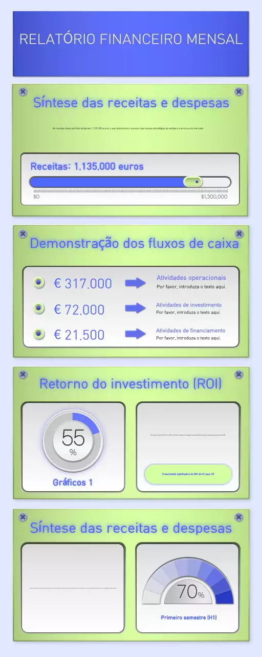 blue robotic Documento financeiro da empresa