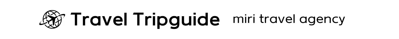 Logo perjalanan sederhana berwarna hitam