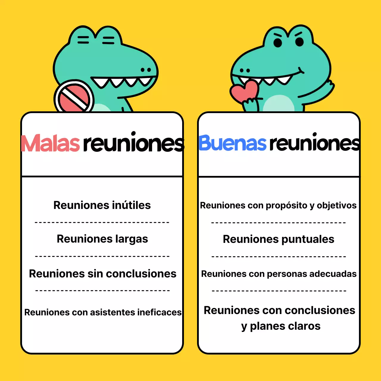 El amarillo y bonito boletín de la reunión de empresa