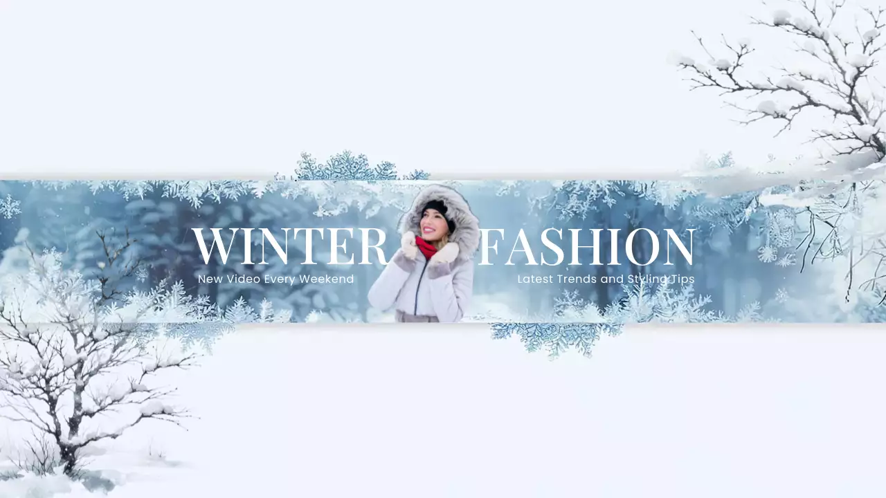 Blue Trendy Fashion Announcement YouTube Thumbnail