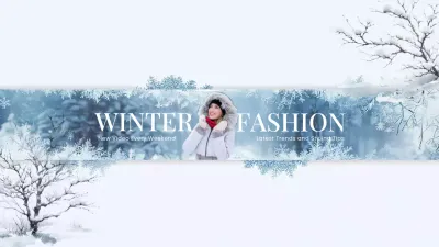 Blue Trendy Fashion Announcement YouTube Thumbnail