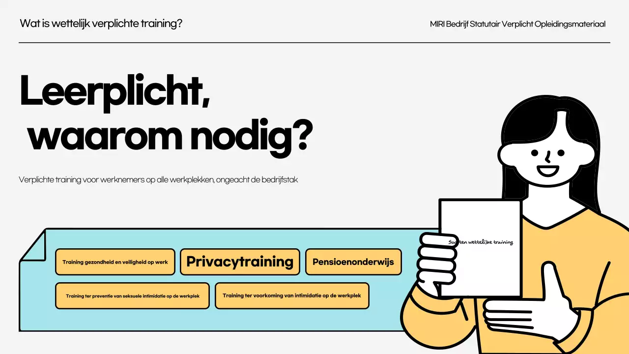 Training ter voorkoming van intimidatie op het werk Wettelijke training