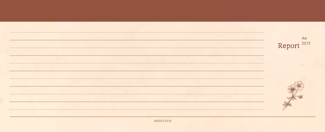 Calendrier sentimental de fleuriste en papier de laine marron clair et marron.