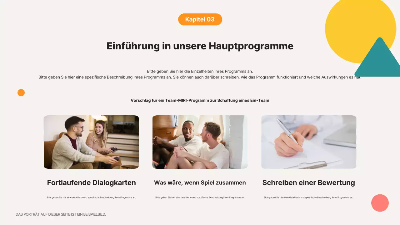 Beige Modern Über uns Beschreibung