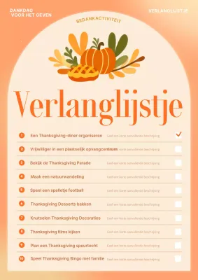 oranje traditionele vakantieplanner