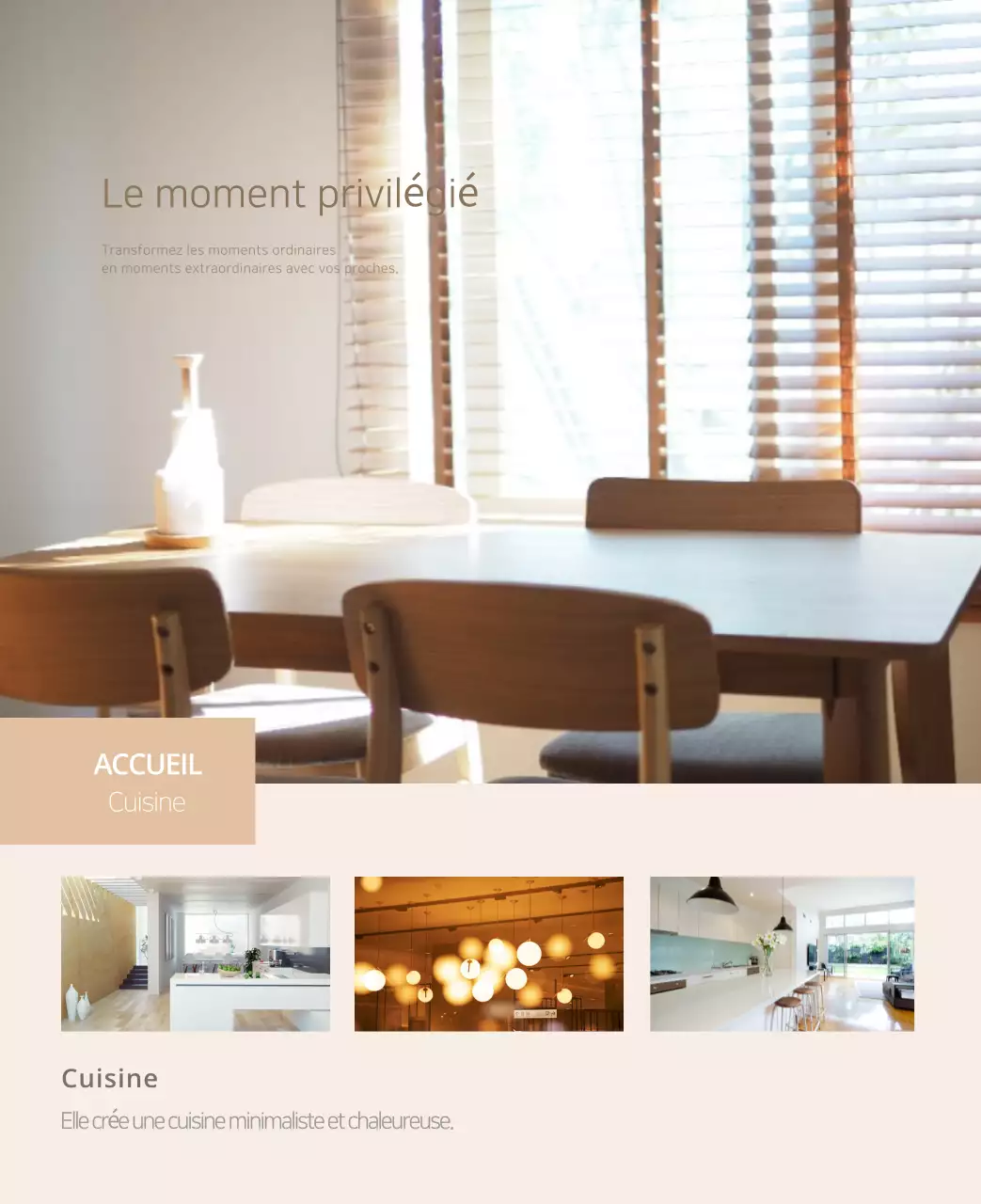 Calendrier intérieur minimaliste beige