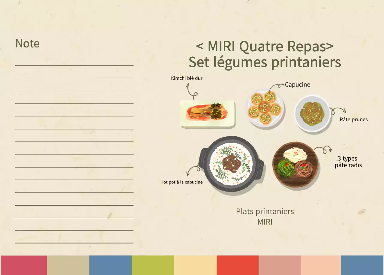 Calendrier de l'alimentation traditionnelle beige