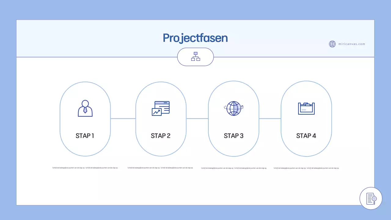 Lichtblauwe eenvoudige voorstelplanning