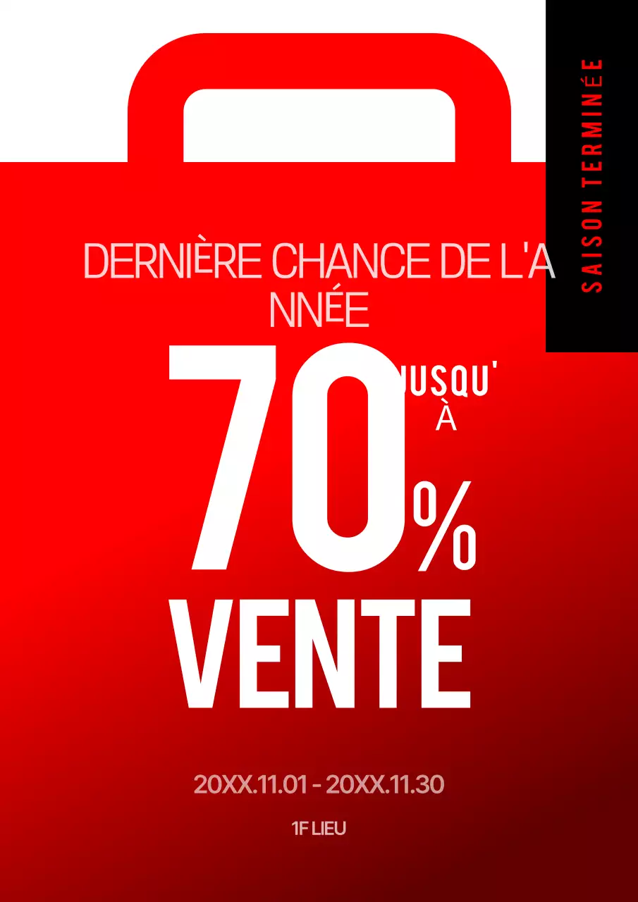 Annonce de vente moderne rouge