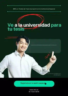 Un anuncio moderno y ecológico para un curso de redacción de ensayos