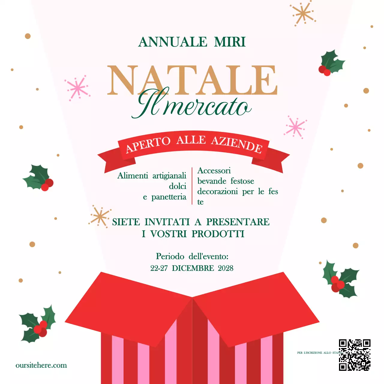 Elegante invito al mercatino di Natale