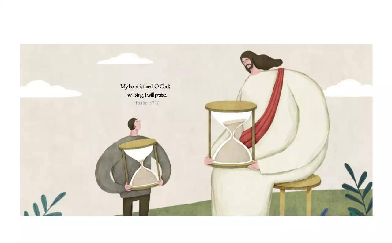 Ilustrasi gereja yang bersih dengan warna pastel