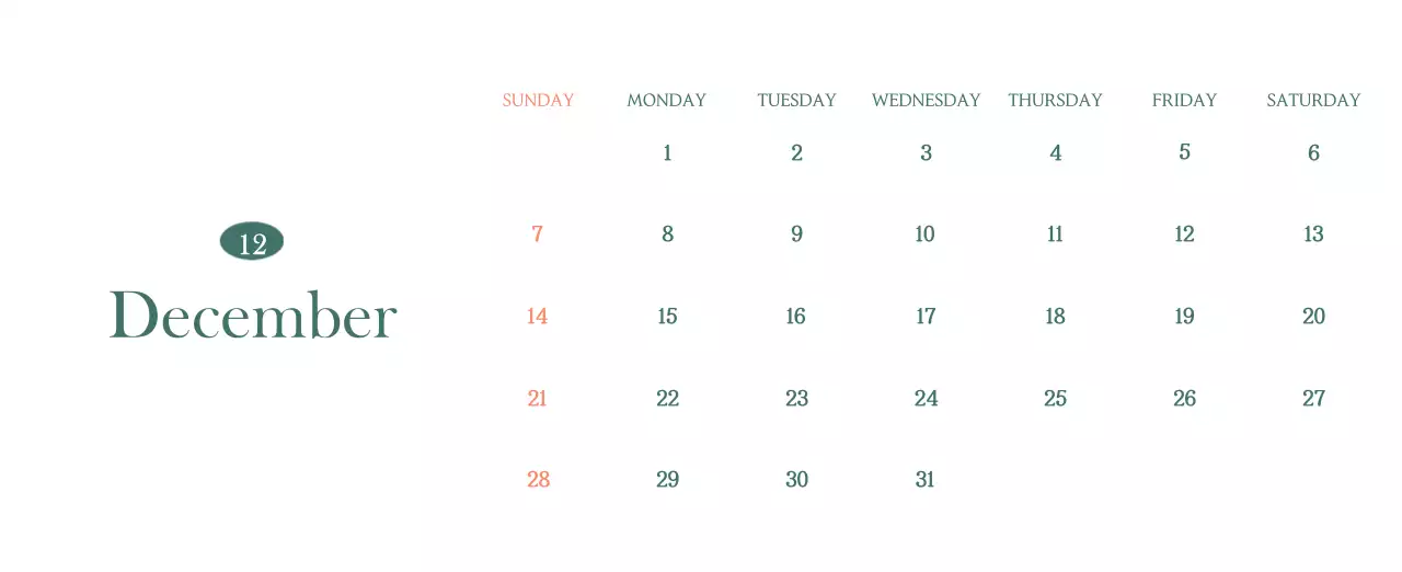 今月のおすすめドリンクを紹介してくれるモダンカフェカレンダー
