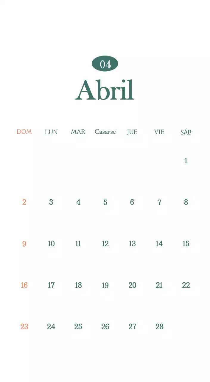 Un moderno calendario de cafeterías con recomendaciones para la bebida del mes