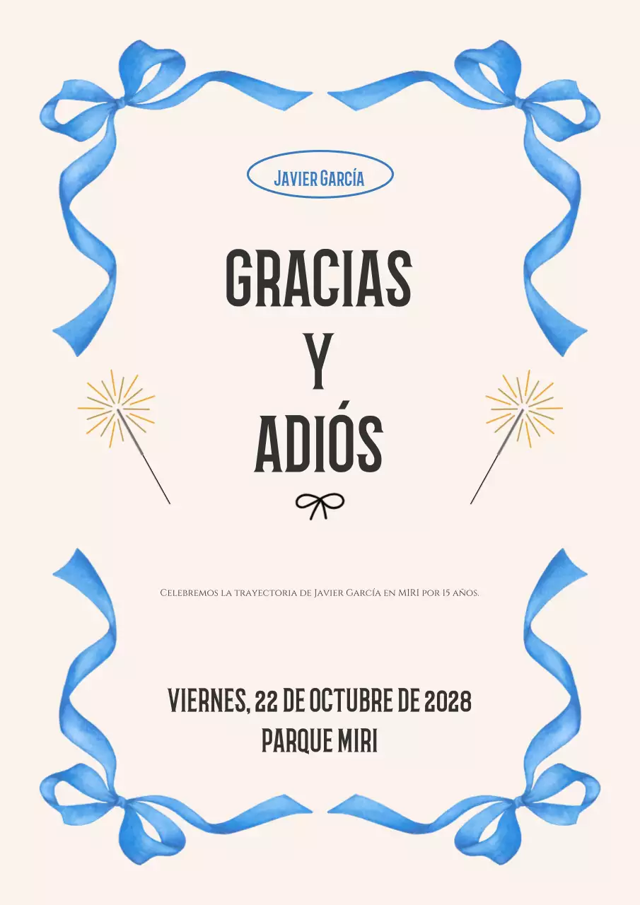 azul elegante fiesta de despedida información