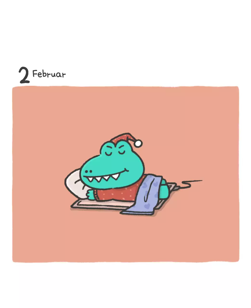 Ein Kalender mit einem niedlichen Ago-Illustrationskonzept