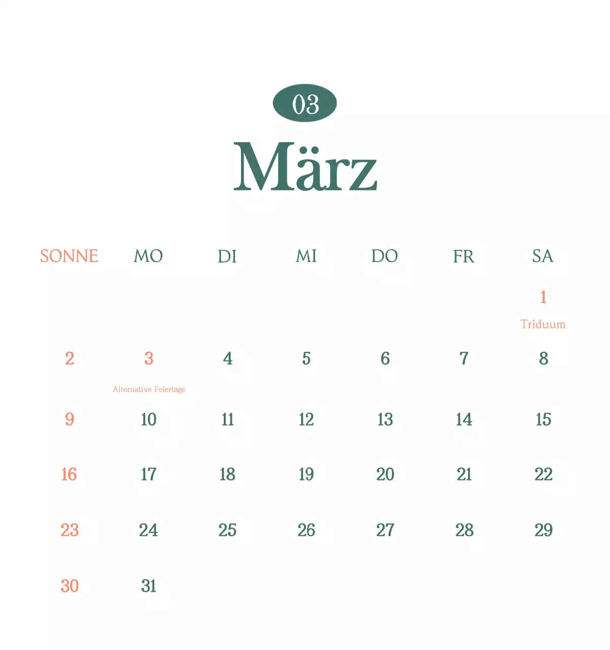 Ein moderner Café-Kalender mit Empfehlungen für das Getränk des Monats