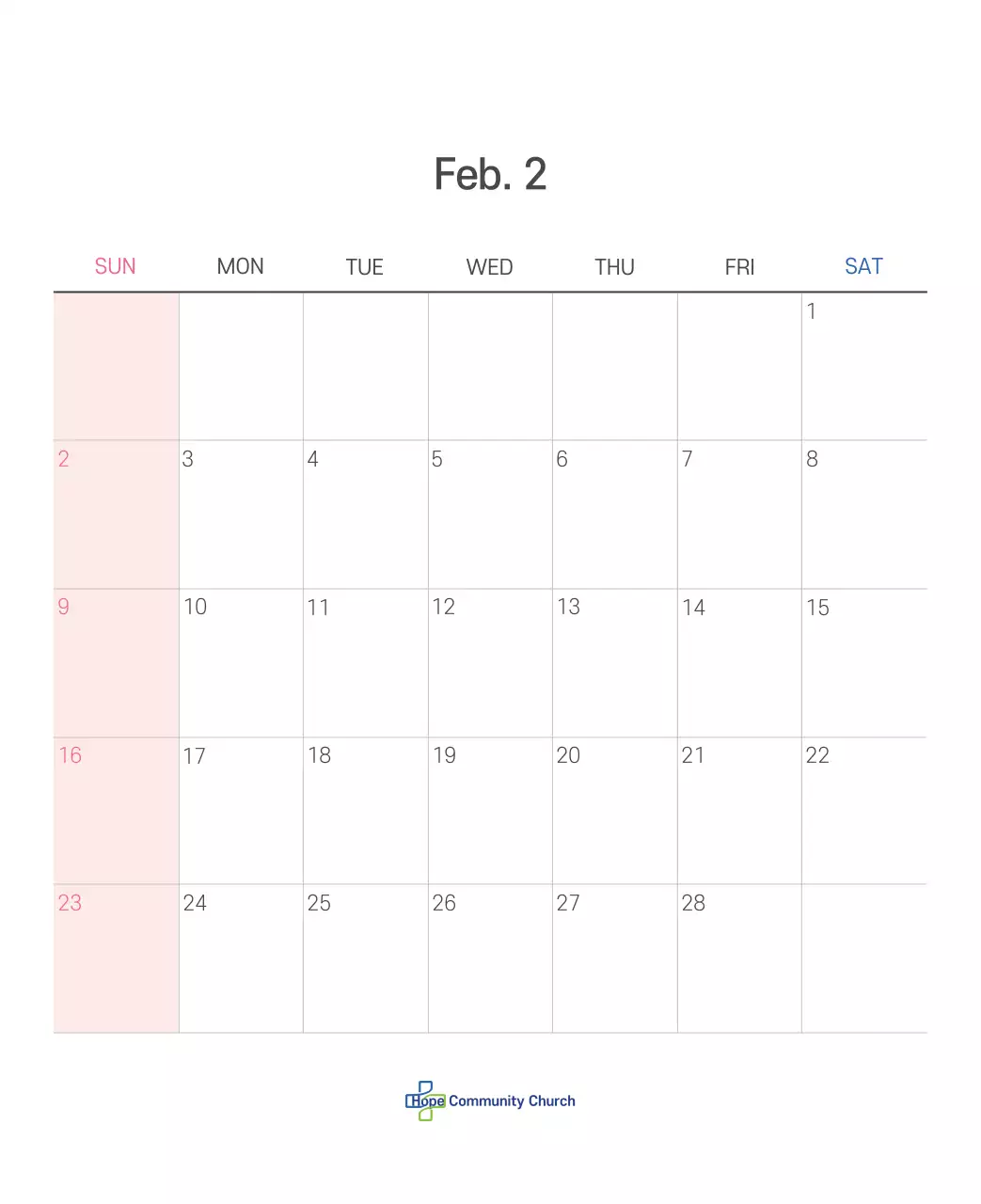 Ilustrasi gereja yang bersih dengan warna pastel