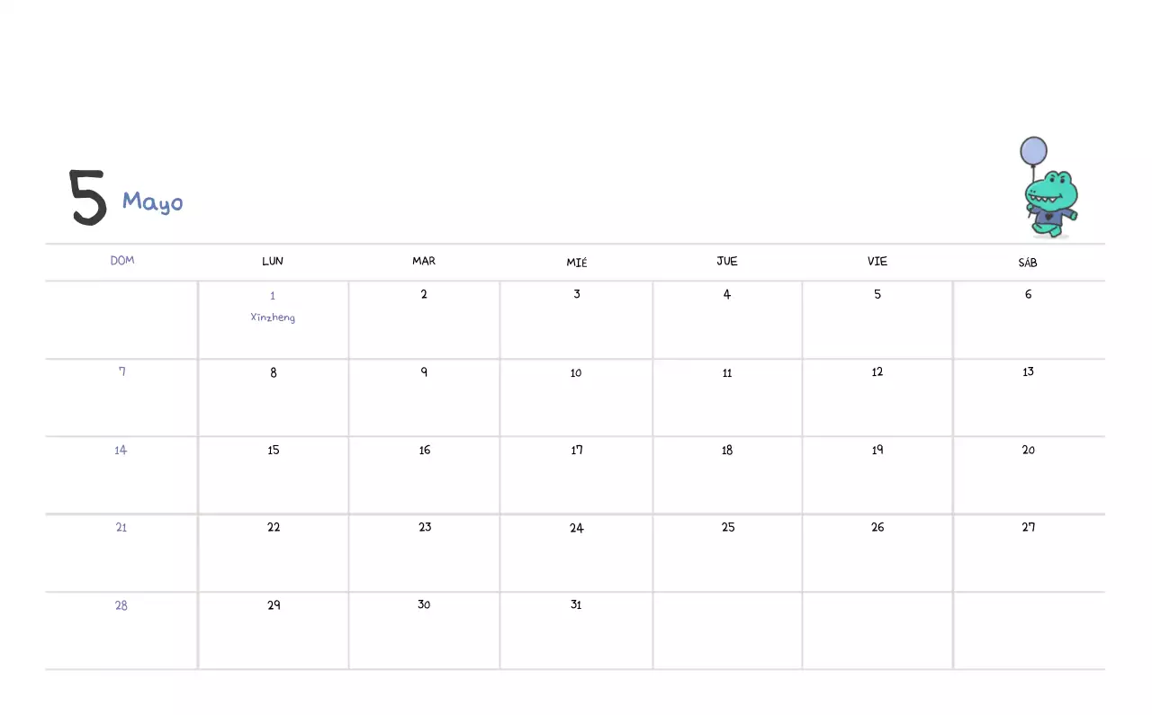 Un calendario con un bonito concepto de ilustración de Ago