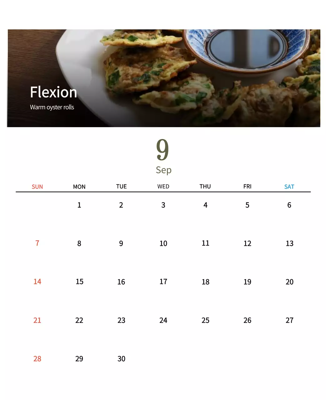 Kalender Makanan Tradisional Krem