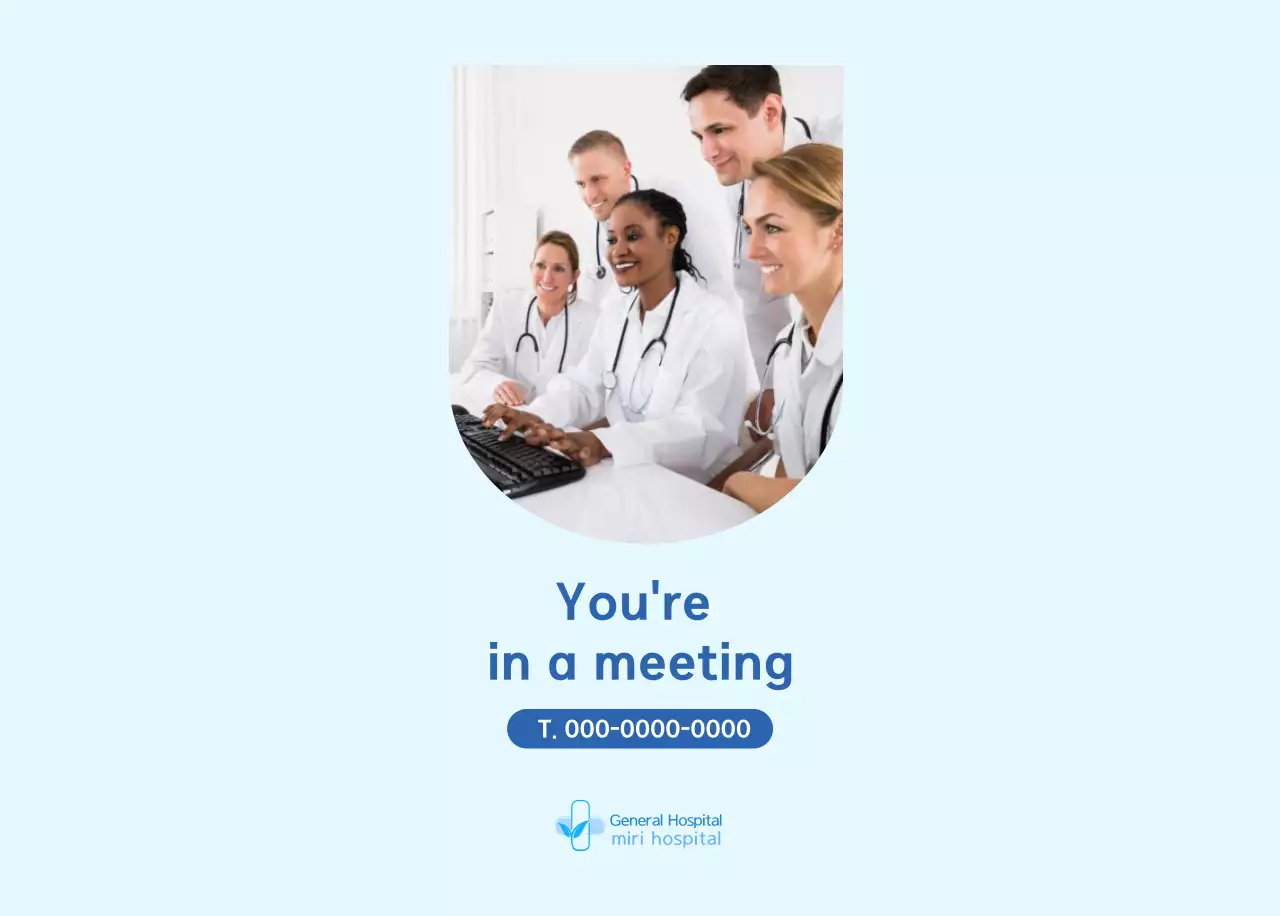 Blue Modern Hospital Calendar