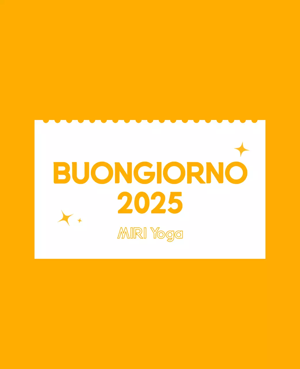 Calendario promozionale arancione dello yoga minimalista