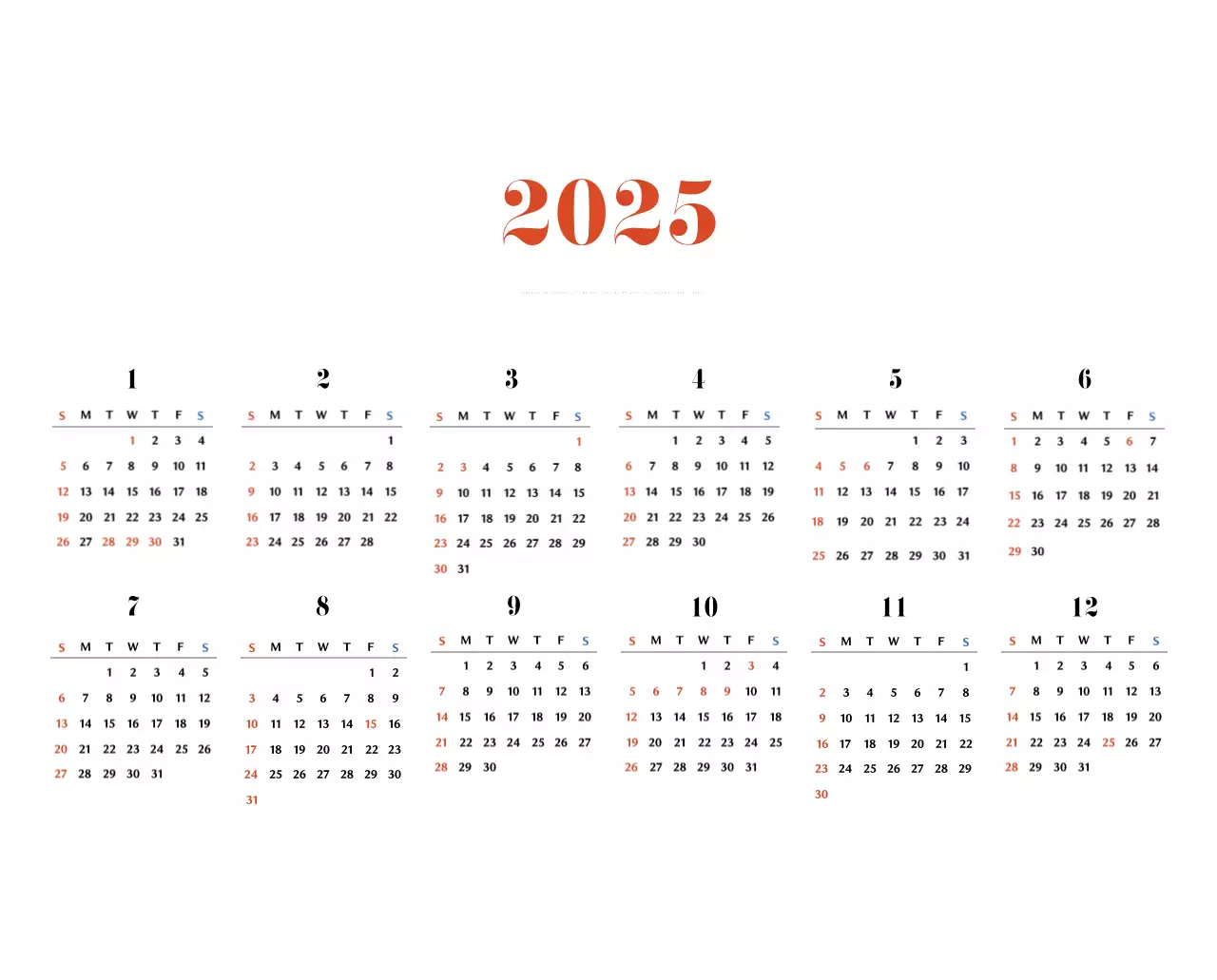 Calendario retro concept memory en rojo