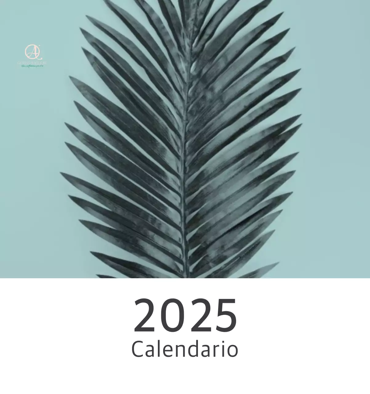 Calendario botanico naturale bianco e pulito