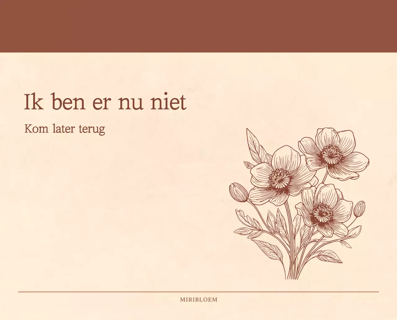 Een sentimentele bloemenkalender in lichtbruin en bruin wollen papierconcept