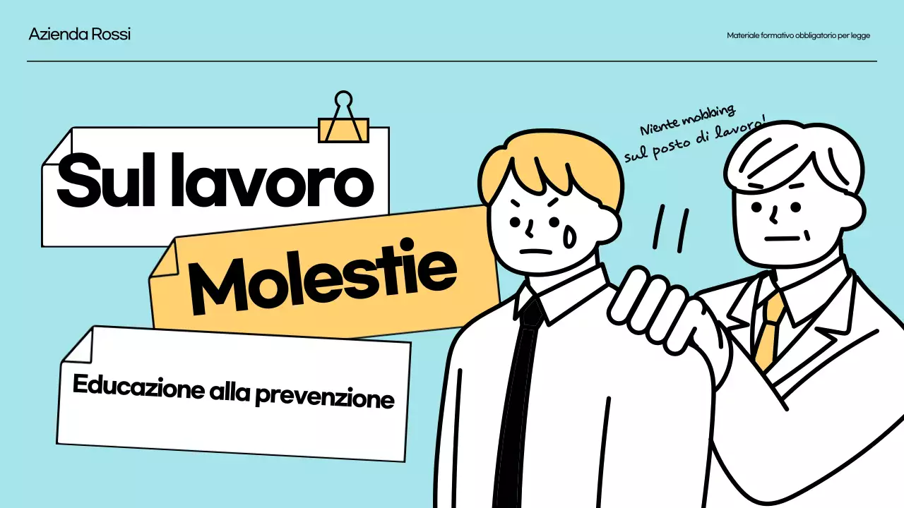Formazione sulla prevenzione delle molestie sul luogo di lavoro Formazione obbligatoria