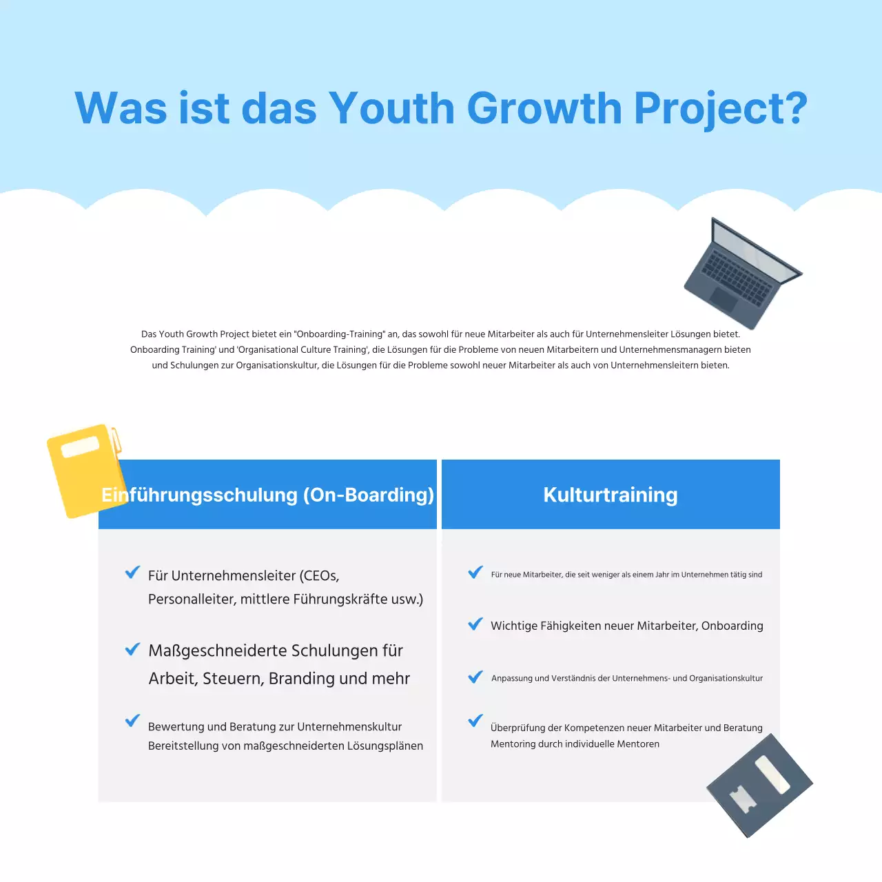 Rekrutierung von jungen Männern in hellblau