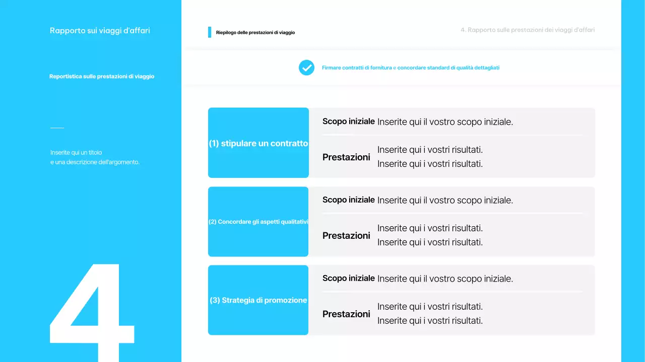 Descrizione del viaggio d'affari minimalista blu chiaro